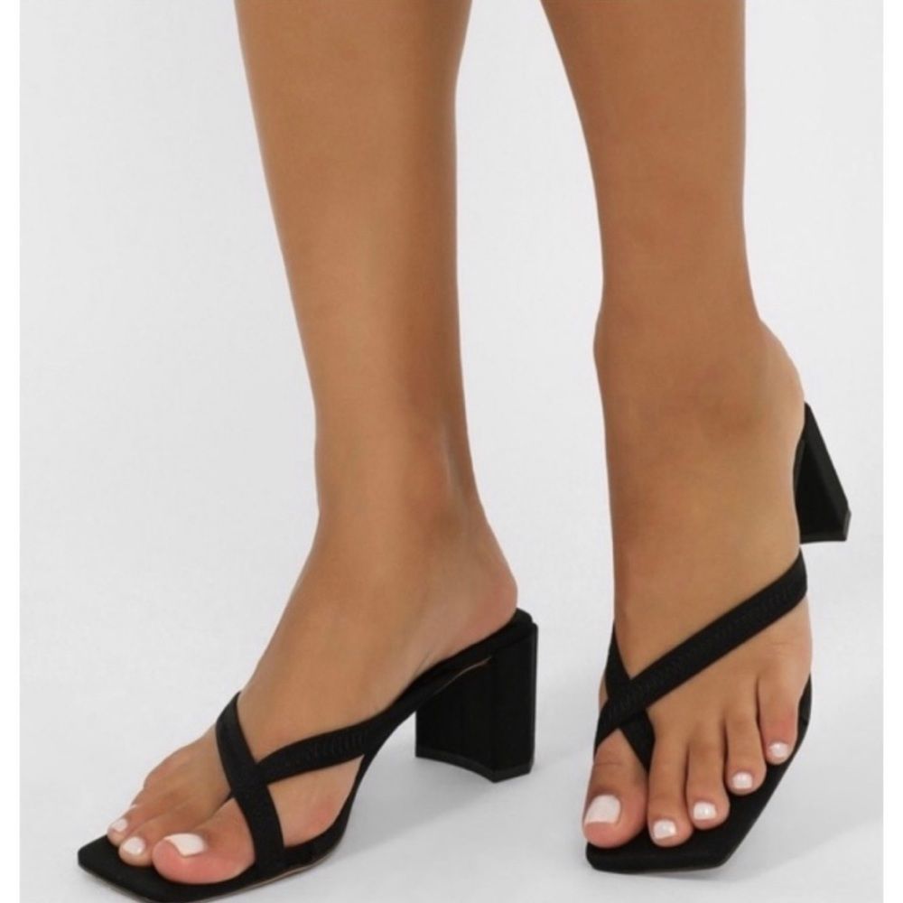 Tony Bianco Black Strappy Sandals